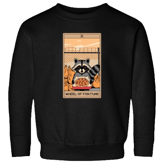 Wheel of Fortune Raccoons Tarot Card Sweatshirts