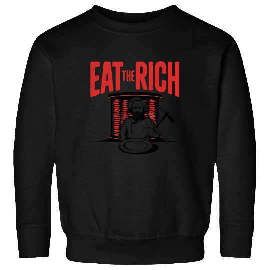 Eat The Rich Döner Kebab Satirical Design Sweatshirts