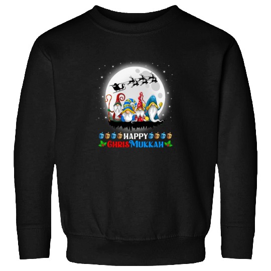 Happy Chrismukkah Gnomes Christmas Hanukkah Sweatshirts
