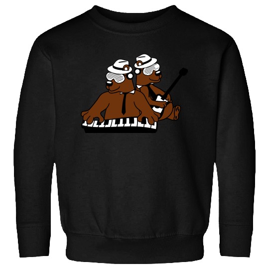 2 Cool Brown Bear Team Friends Playing Band Music Sweatshirts