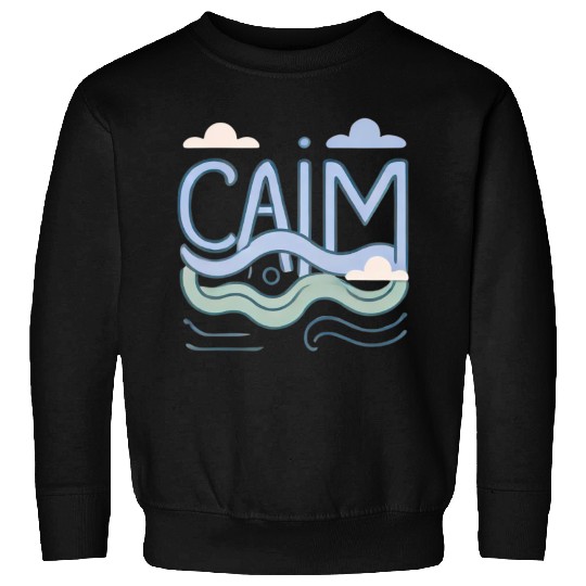 Calm: Peaceful and Minimalist Design Sweatshirts