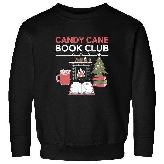 Bookish Christmas Candy Cane Book Club Bookish Sweatshirts