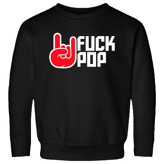 Fuck pop charts music heavy metal fun hand gesture Sweatshirts