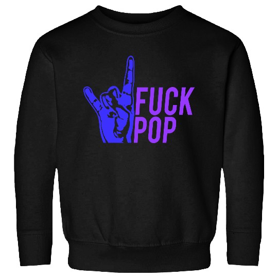 Fuck pop charts music heavy metal fun hand gesture Sweatshirts