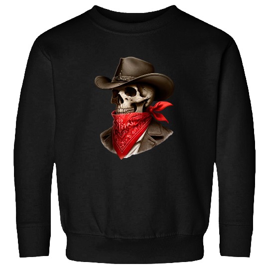 Cowboy Skeleton Skull Bandit Sweatshirts