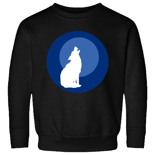 Wolf Moon Nature Vector Sweatshirts