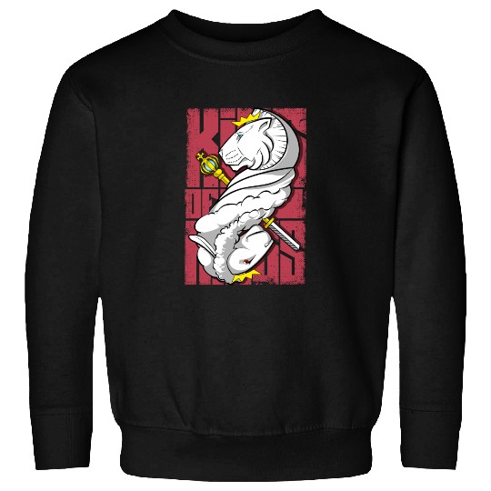 Lion King and the Holy Lamb Christian Art Sweatshirts
