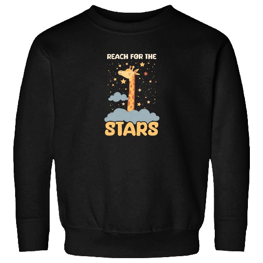 Giraffe Reach For The Stars Sweatshirts