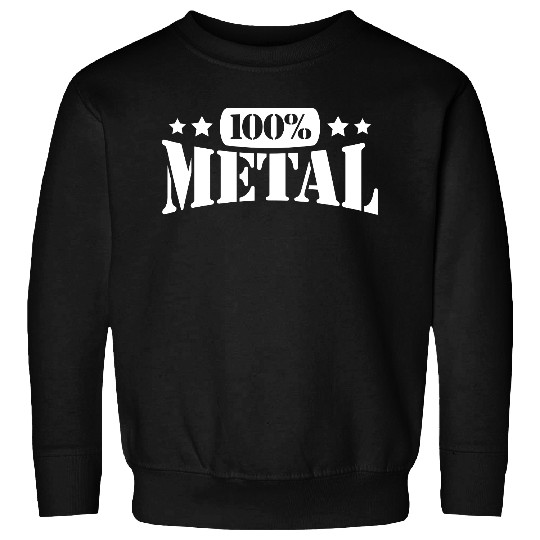 100 % Percent Rock Heavy Metal Music Text Logo Sweatshirts