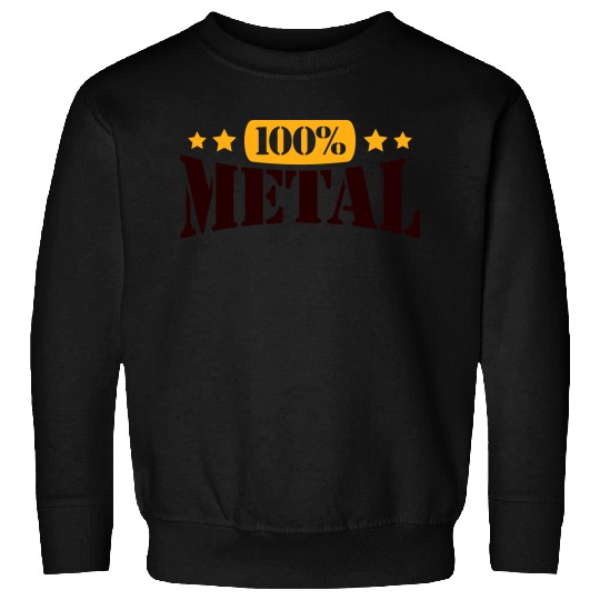 100 % Percent Rock Heavy Metal Music Text Logo Sweatshirts