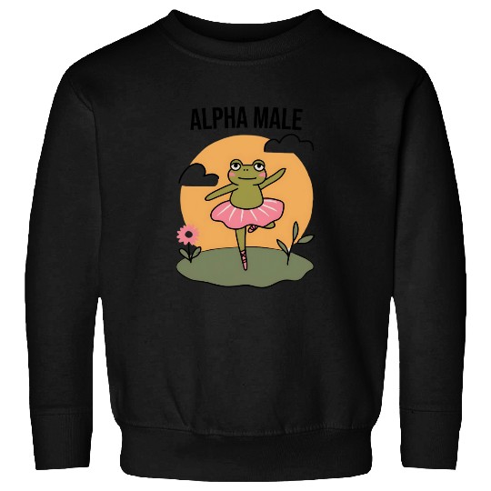 Ballet Frog Alpha Male Sweatshirts