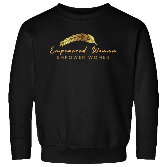 Black and Gold Empowered Women Sweatshirts