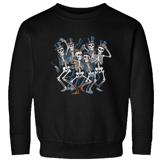 Let's Dance Dancing Skeleton Skull Sweatshirts