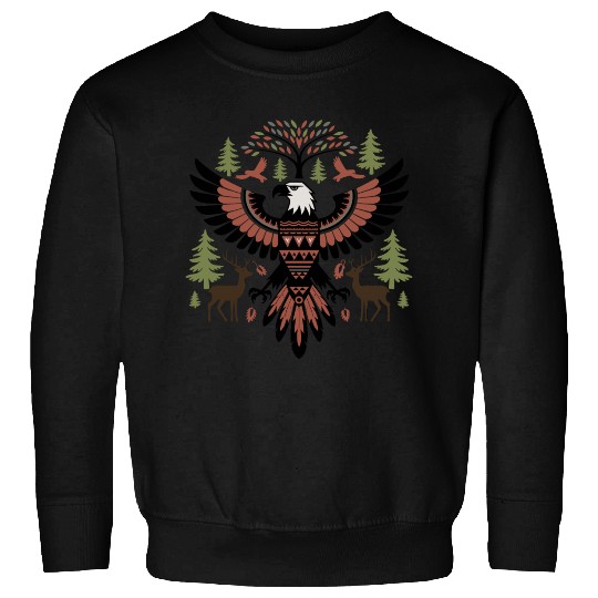 Native American Style Eagle Design Sweatshirts