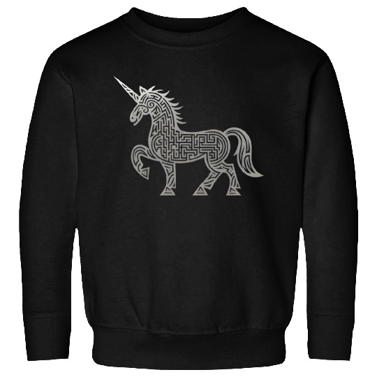 Celtic Unicorn Line Art Tattoo Sweatshirts
