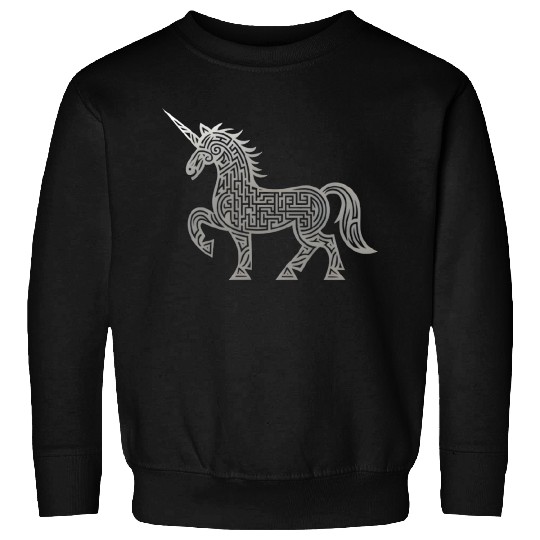 Celtic Unicorn Line Art Tattoo Sweatshirts