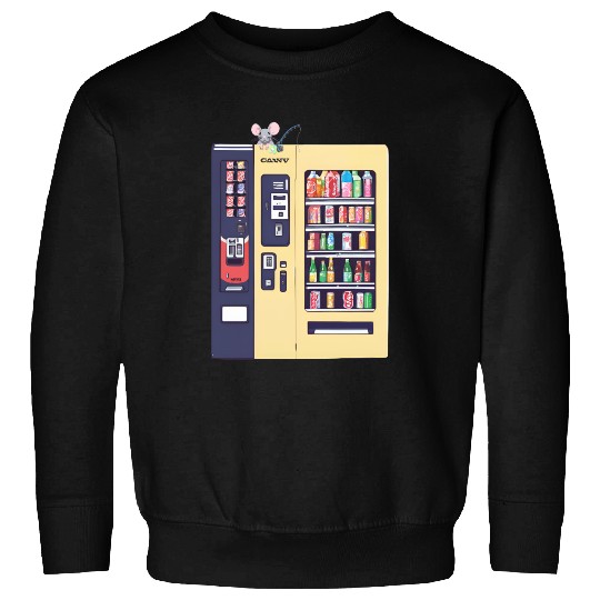 Japanese vending machine with little friend. Sweatshirts