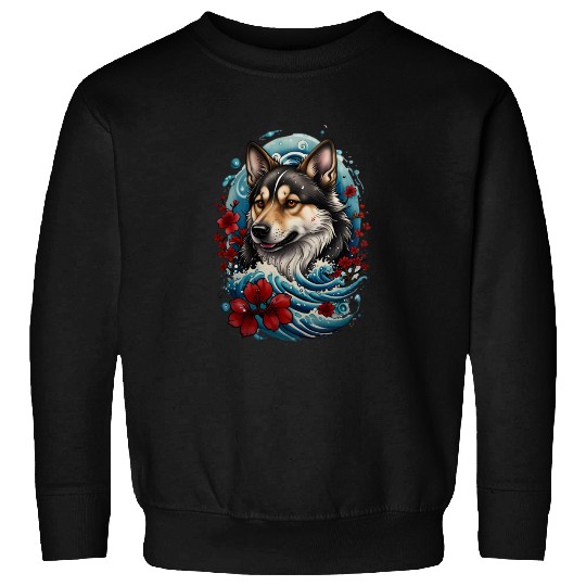 Wolf and Waves Sweatshirts