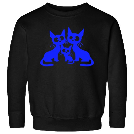 Crazy cat mom dad kitten child kitten family team Sweatshirts