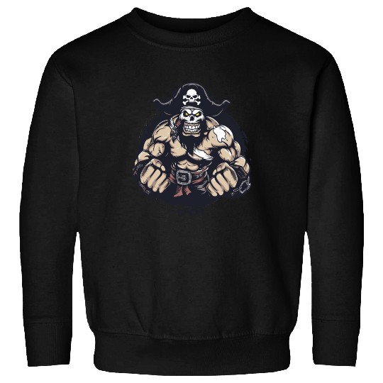 Strong Muscle Wrestler Pirate Sweatshirts