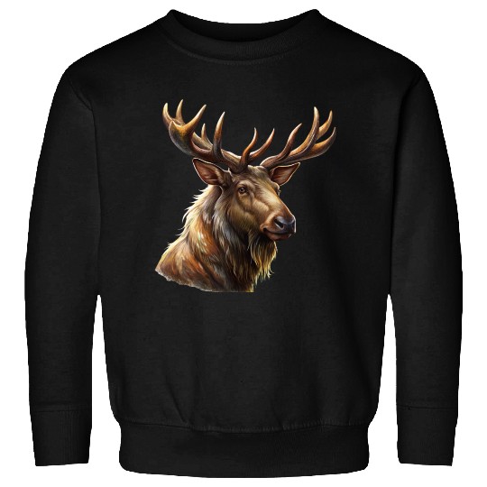 Elk head with antlers Sweatshirts