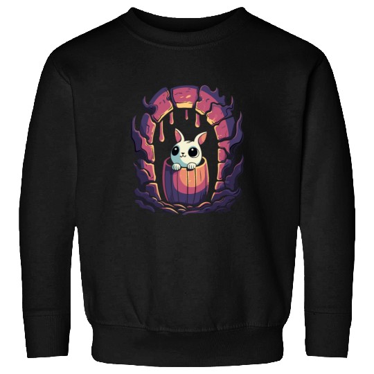 Cute Dungeon Bunny in a Barrel Sweatshirts