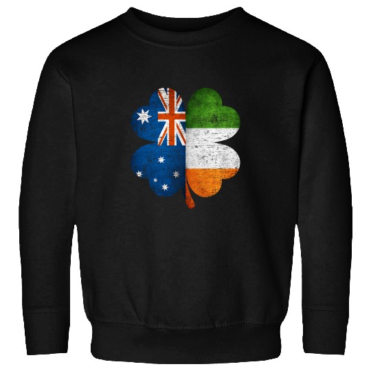 Australian Irish Shamrock Australia Ireland Flag Sweatshirts