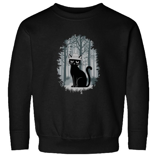 Cottagecore Cat in enchanting Forest Sweatshirts