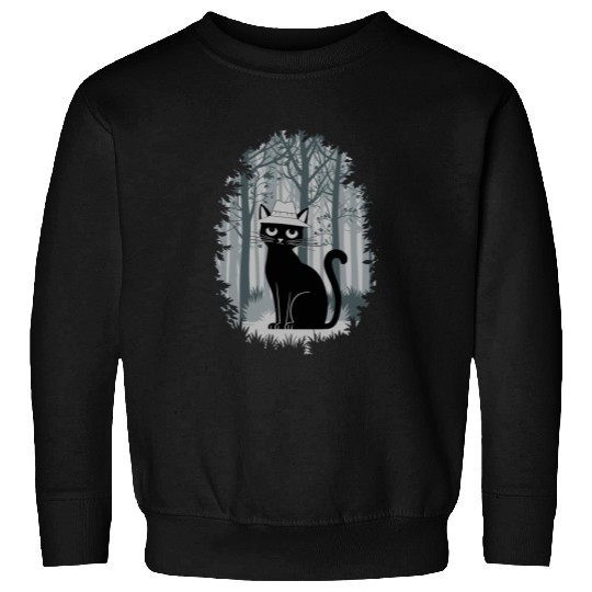 Cottagecore Cat in enchanting Forest Sweatshirts