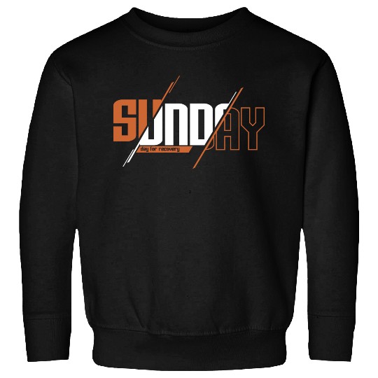 text sunday with theme Tipografi eksperimental Sweatshirts