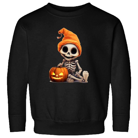 Skeleton celebrating Halloween Sweatshirts