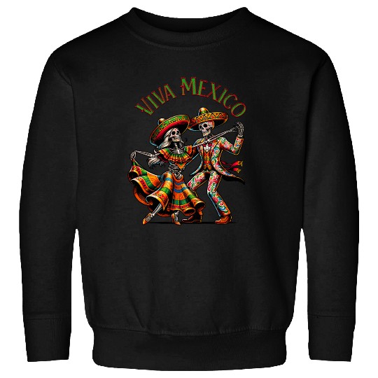 Viva Mexico Dancing Skeletons Sweatshirts