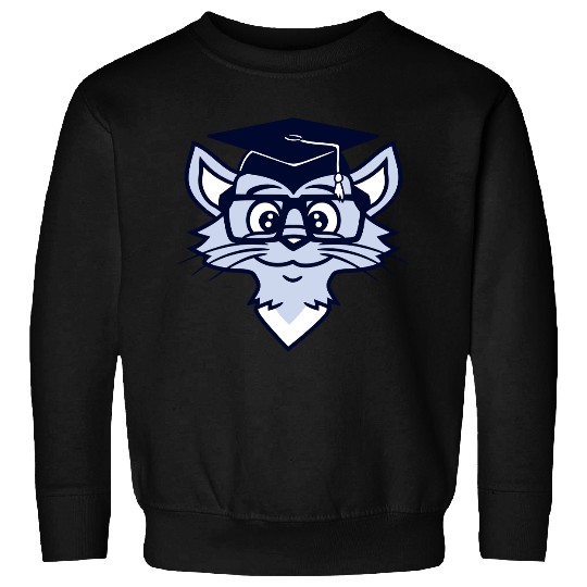 College Degree Cat School-leaving Certificate Pass Sweatshirts