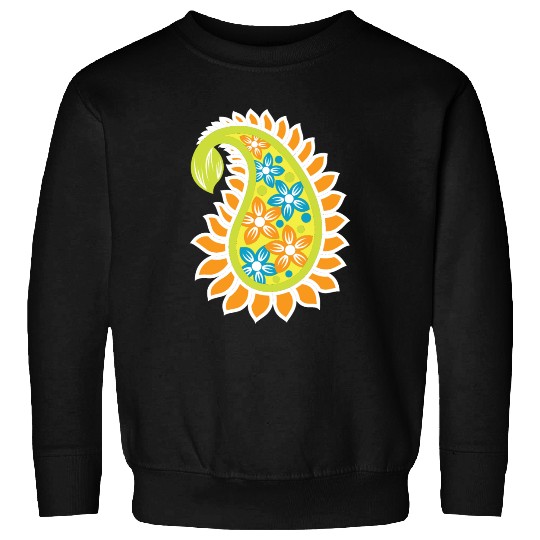 Vibrant Floral Paisley Pattern Sweatshirts