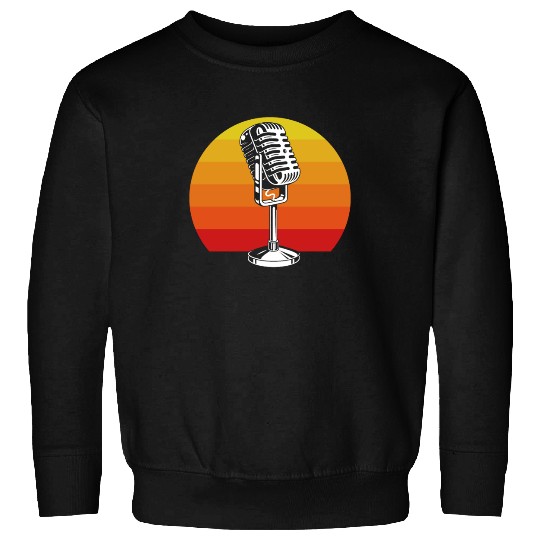 Retro Microphone Design For Music Lovers Sweatshirts