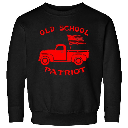 Truck& Flag Old School Patriot LIKE US ON FB # Sweatshirts