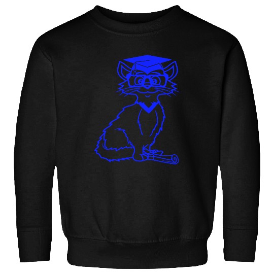 College Degree Cat School-leaving Certificate Pass Sweatshirts