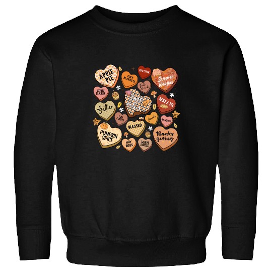 fall candy hearts Sweatshirts
