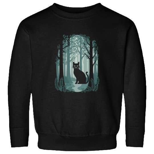 Cottagecore enchanting Forest Cat Sweatshirts