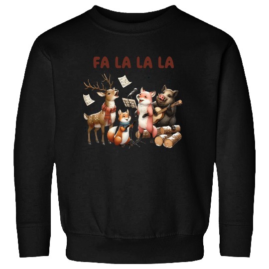 Fa La La La Woodland Choir Christmas Vibes Sweatshirts
