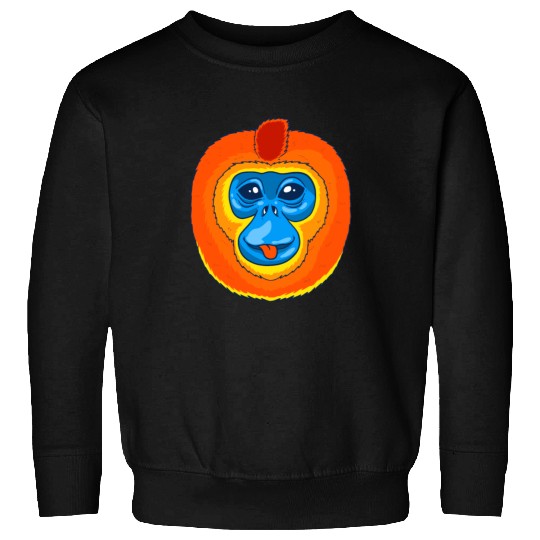 Cute Golden Snub Nosed Monkey Face Sweatshirts