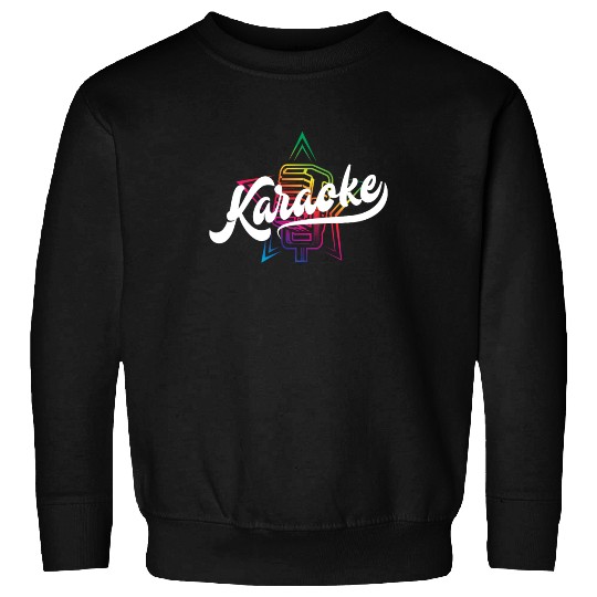 Colorful Karaoke Microphone Design Sweatshirts