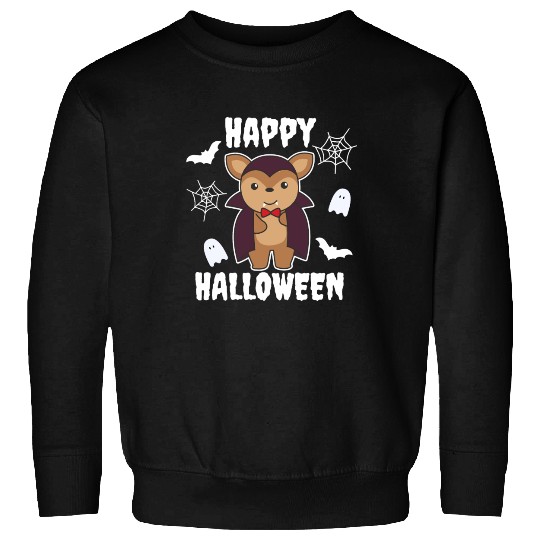 Deer Happy Halloween Cute Devil Vampire Costume Sweatshirts