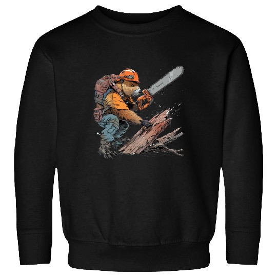 Beaver Lumberjack Chainsaw Sweatshirts