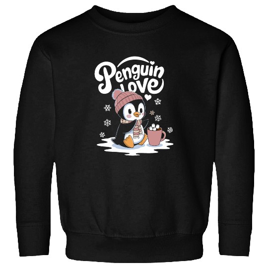 Penguin Love Winter Wonderland Cozy Vibes Sweatshirts