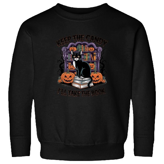 Vintage Halloween Cat lover ,Pumpkin, Book Lover Sweatshirts