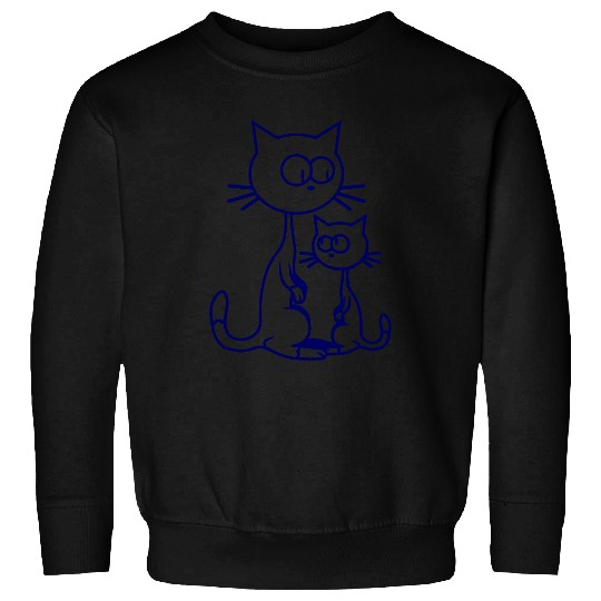 2 Curious Cats Looking Funny Mom Dad Little Kid Sweatshirts