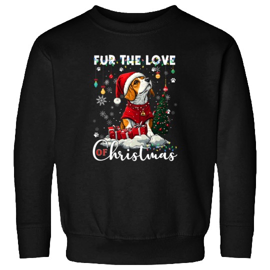 Beagle Christmas Tree Lights Decorations Dog Lover Sweatshirts