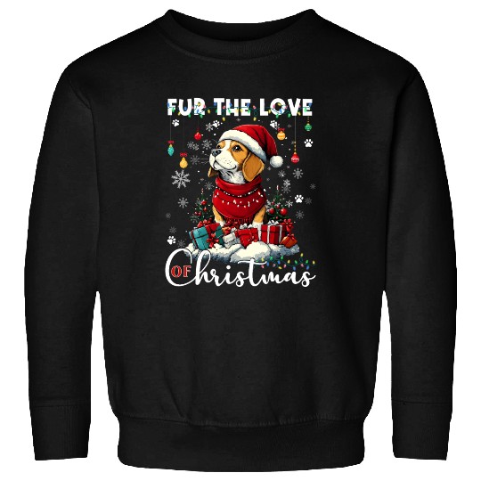 Beagle Christmas Tree Lights Decorations Dog Lover Sweatshirts