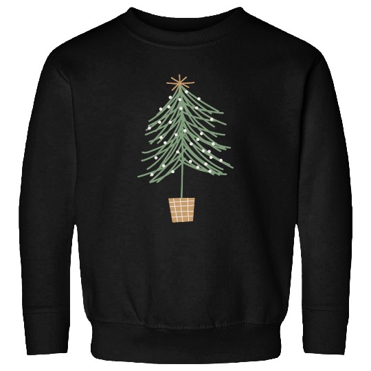 Snowy Christmas Tree with Star  Sweatshirts